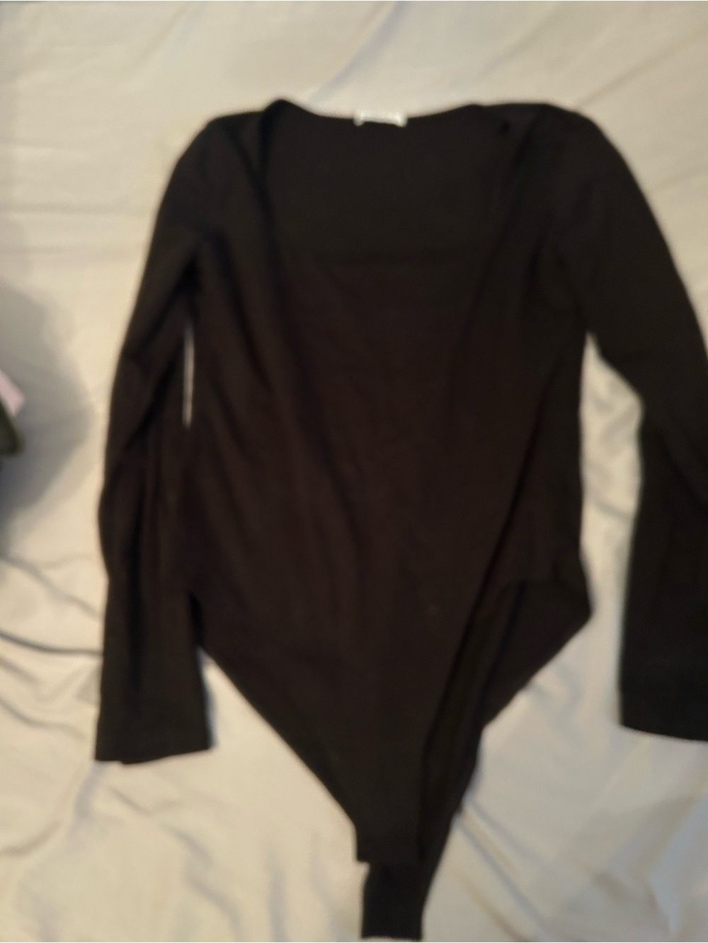 Mango Black Long-Sleeve Bodysuit